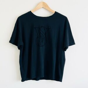 Victoria's Secret Black Short Sleeve VS Logo T-Shirt large